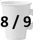 كوب شاي 9 أونصة، 20 * 50 قطعة