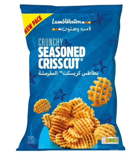 بطاطس لامب ويستون المقرمشة المقطعة مع القشرة 4 * 2.5 كجم