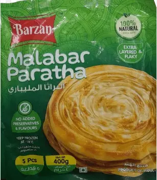 Barzan Malabar paratha 24*400gm (5Pcs)