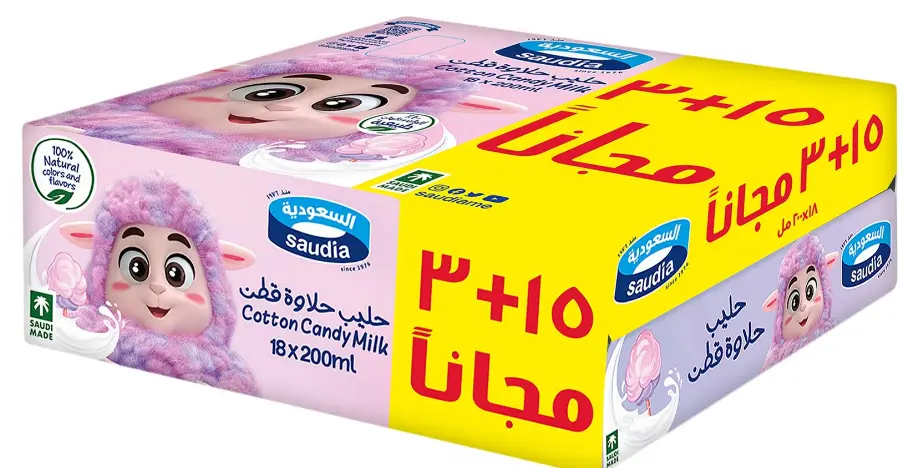 Saudia Cotton Candy Milk 18*200ml